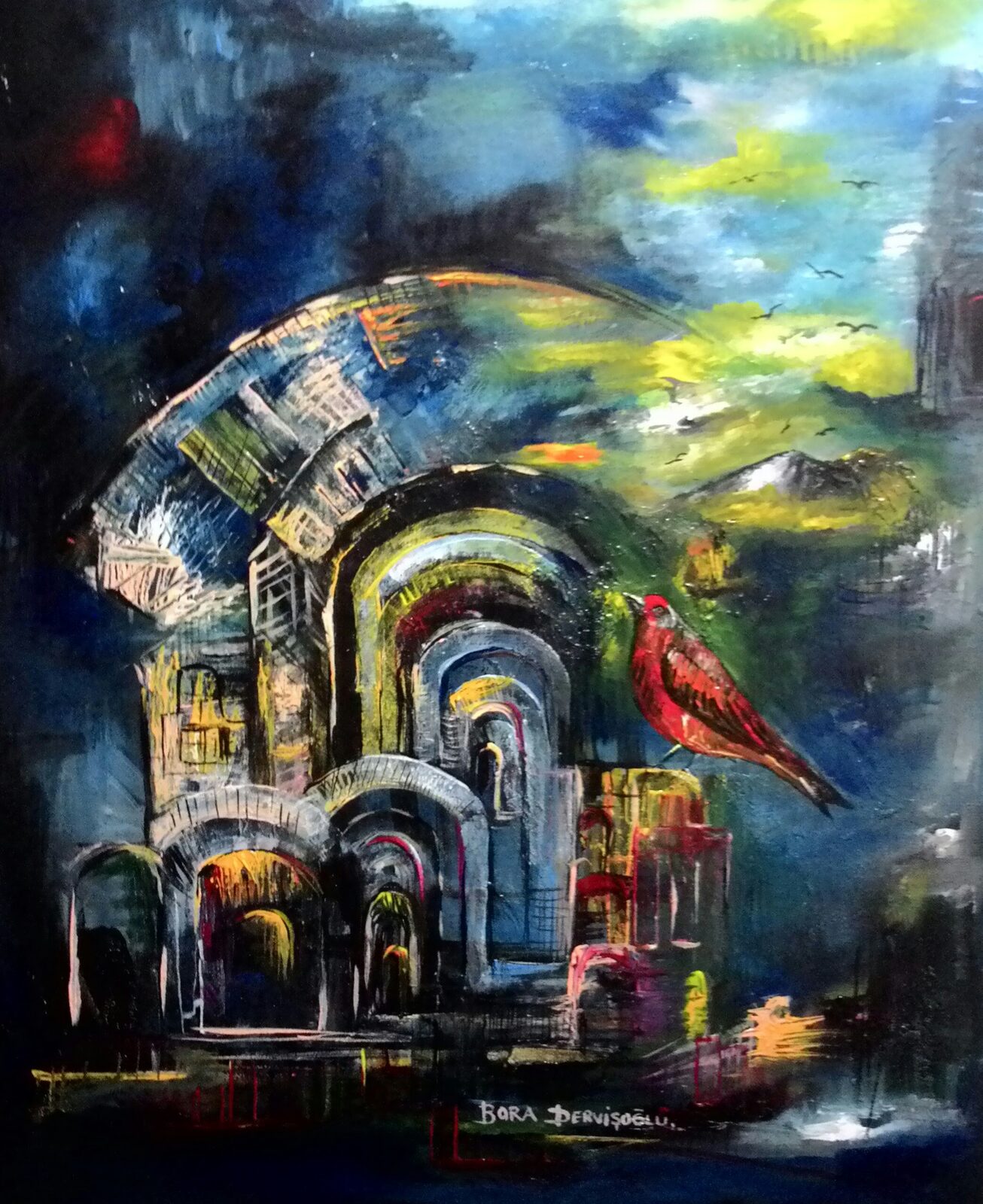 Kuş Rüyası serisinden Bora Dervişoğlu tablosu (056)
